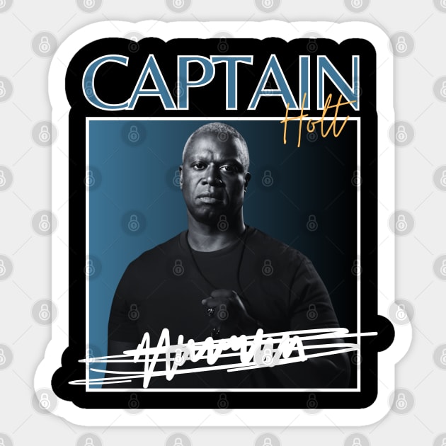 Captain holt///original retro Sticker by DetikWaktu